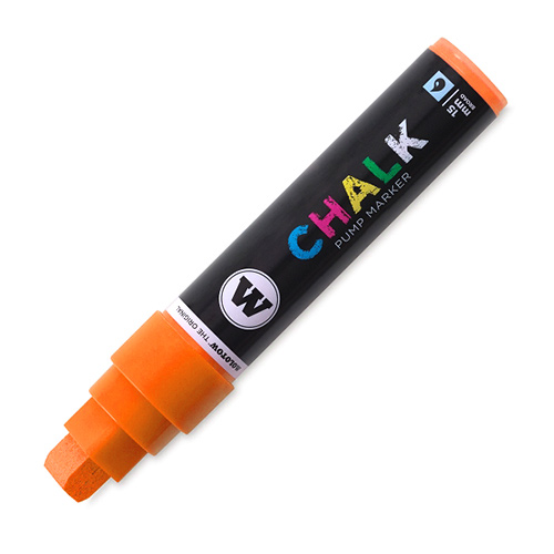 Molotow Chalk Pump Marker 15mm - Neon Orange Fluorescent