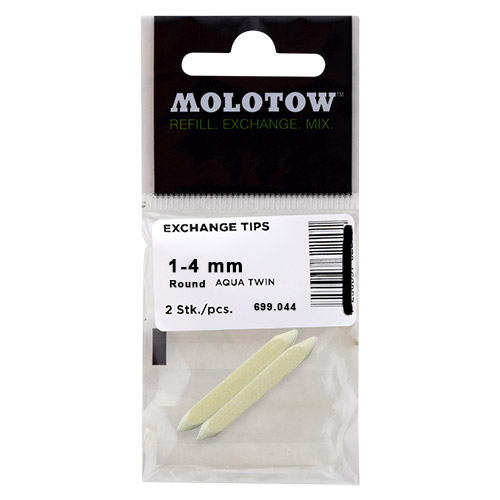 Molotow Aqua Twin Marker Exchange Tips - (2 Pieces) 1-4mm Round