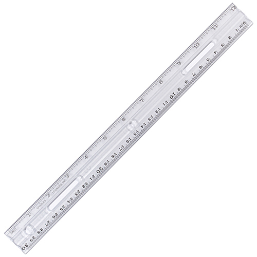 Charles Leonard Clear Plastic Ruler 12in