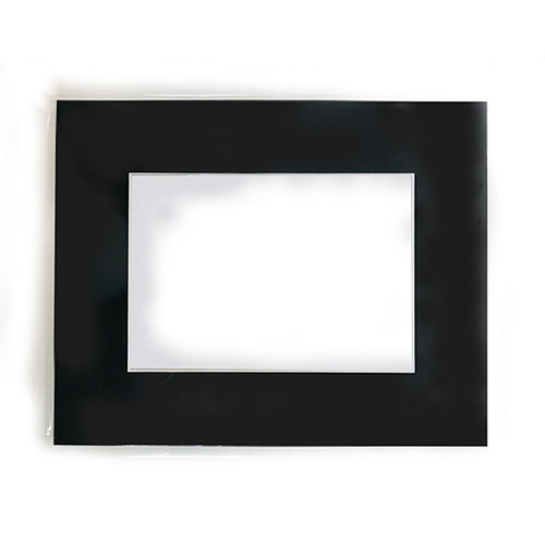 Crescent 8" x 10" Smooth Black Pre-Cut Matboard (4.5" x 6.5" opening)