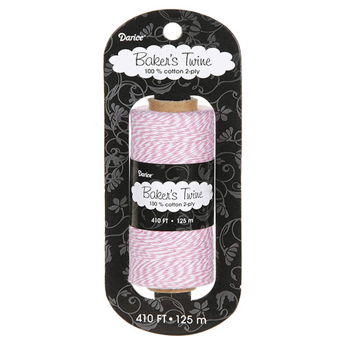 Darice Baker's Twine 2-Ply - (410ft/125m) Pink