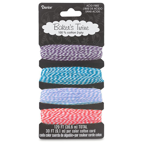 Darice Baker's Twine 2-Ply Assortment - (30ft/9.1m Each) Berrylicious