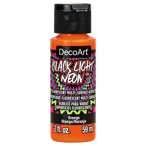 DecoArt Black Light Neon Acrylic Paint - (2oz/59ml) Orange