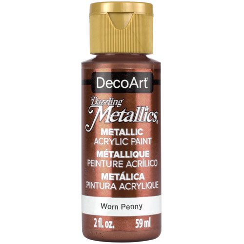 DecoArt Dazzling Metallics Acrylic Paint - (2oz/59ml) Worn Penny