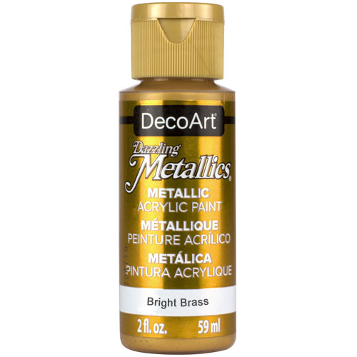 DecoArt Dazzling Metallics Acrylic Paint - (2oz/59ml) Bright Brass