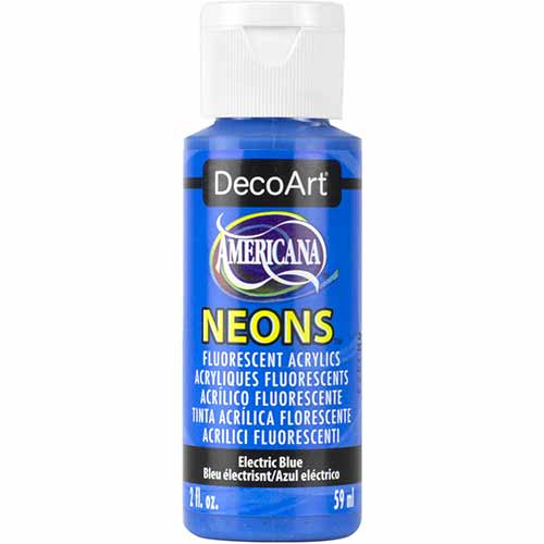 DecoArt Americana Neons Acrylic Paint - (2oz/59ml) Ultraviolet Blue