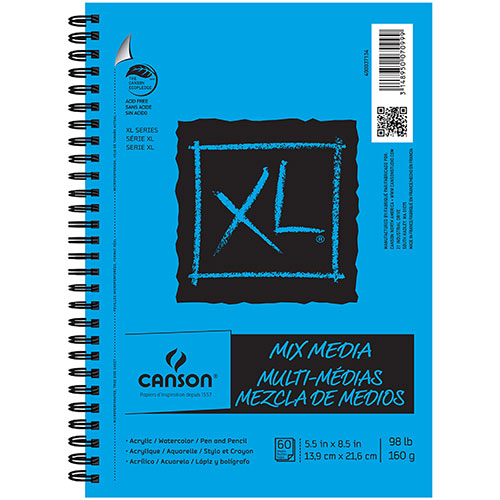 Canson XL Mix Media Pad 5.5" x 8.5" - (60 Sheets, 98lb)  C400037134