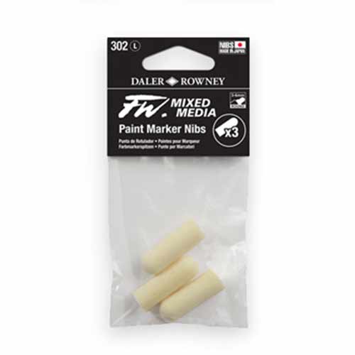 Daler Rowney FW Mixed Media Paint Marker Replacement Round Nibs-3pk 160323302