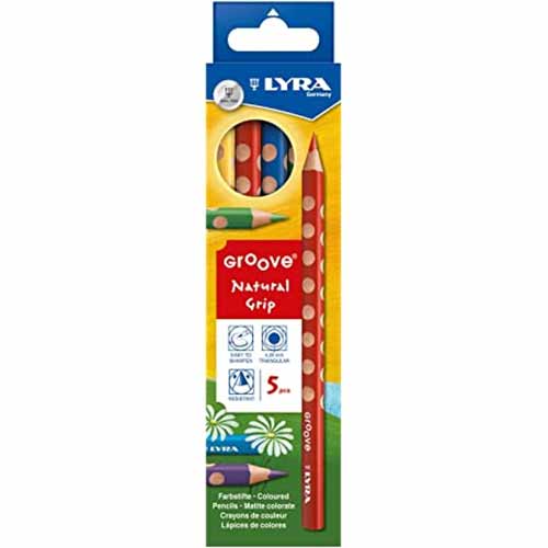 Lyra Triangular Grooved Colored Pencils- 5ct  L3811050