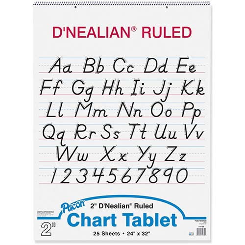 Pacon Easel Pad 24" x 32" - (25 Sheets) 2" D'Nealian Ruled