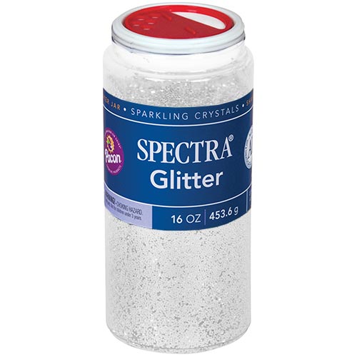 Pacon Spectra Glitter - (16oz/453.6g) White
