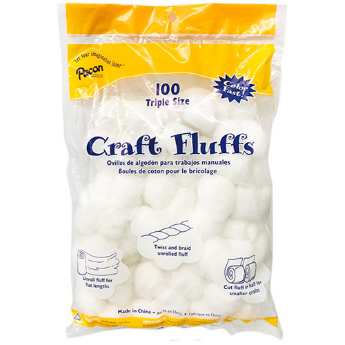 Pacon Craft Fluffs Cotton Balls - (100 Pack) White