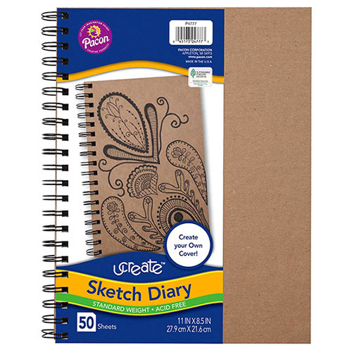 Create Your Own Sketch Diary 11"x8 1/2" Natural - 50 sheets