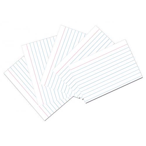 Pacon Ecology Ruled Index Cards 3" x 5" - (100 Pack)