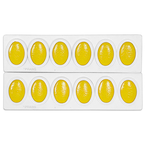 Prang Oval Watercolors Pan Refills - (12 Pack) Yellow