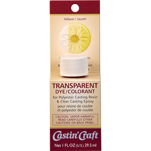 Castin' Craft Resin Dye/Colorant - (1oz/29.5ml) Transparent Yellow