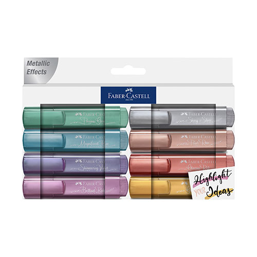 Faber-Castell Textliner Metallic Highlighters- 8ct  FC154625
