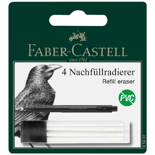 Faber Castell Precision Eraser Pen 4ct Refills  FC185697