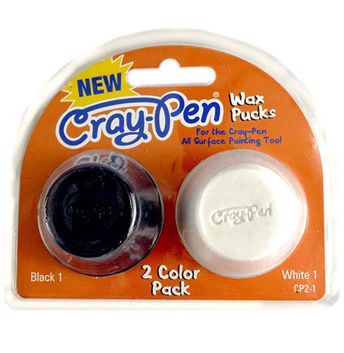 FPC Cray-Pen Wax Pucks - (2 Pack) Black and White