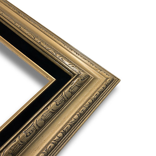 Deluxe Frame Gold Gold with Black Liner – 24″ x 48″