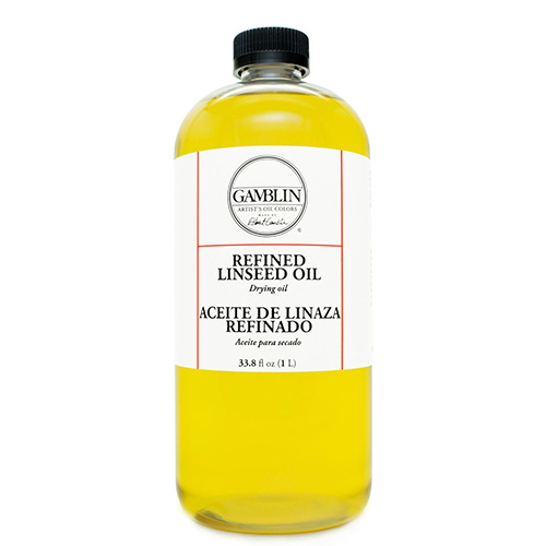 Gamblin Drying Oil - (33.8oz/1 Liter) Refined Linseed Oil