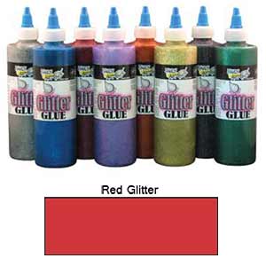 Handy Art Washable Glitter Glue - (4oz/118ml) Red