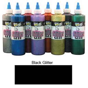 Handy Art Washable Glitter Glue - (4oz/118ml) Black