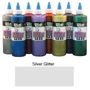 Handy Art Washable Glitter Glue - (4oz/118ml) Silver