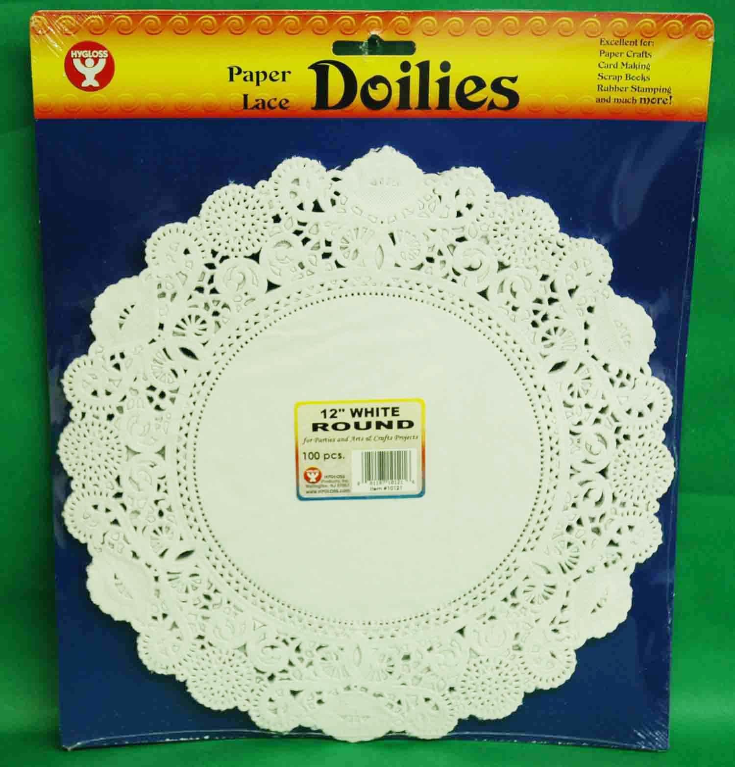 Hygloss Paper Lace Doilies 12" - (100 Pack) White Round