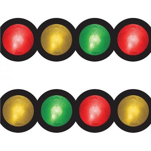 Hygloss Borders 3" x 36" - (12 Pack) Stop Light