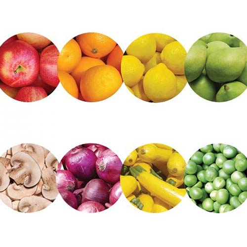 Hygloss Borders 3" x 36" - (12 Pack) Fruits and Veggies