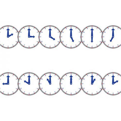 Hygloss Borders 3" x 36" - (12 Pack) Clocks
