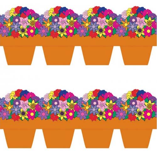 Hygloss Borders 3" x 36" - (12 Pack) Flower Pots