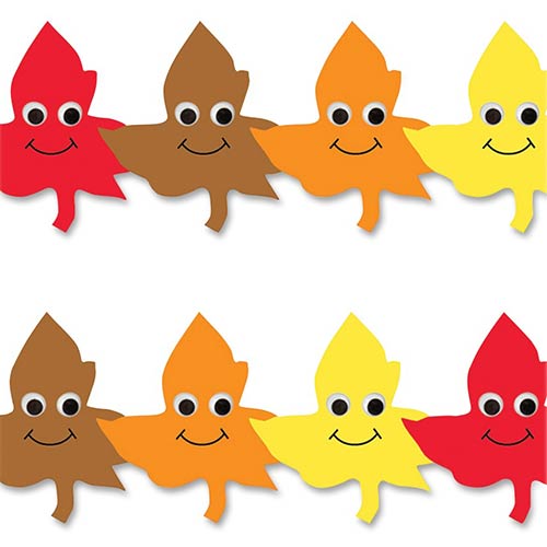Hygloss Borders 3" x 36" - (12 Pack) Happy Leafs