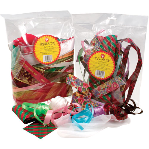 Hygloss Ribbon Rainbow Assorted Colors & Styles (10 assorted yards)