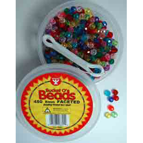 Hygloss Faceted Bucket O'Beads 8mm (450 count)