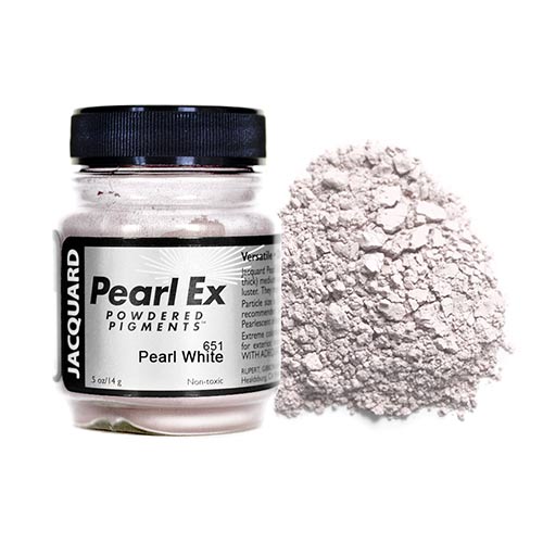 Jacquard Pearl Ex Metallic Powdered Pigments - (21g) Pearl White