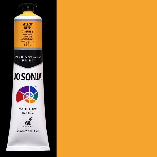 Chroma's Jo Sonja Fine Artists' Acrylic Paint - (2.5oz/75ml) Yellow Deep 593