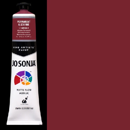 Chroma's Jo Sonja Fine Artists' Acrylic Paint - (2.5oz/75ml) Permanent Alizarin  602