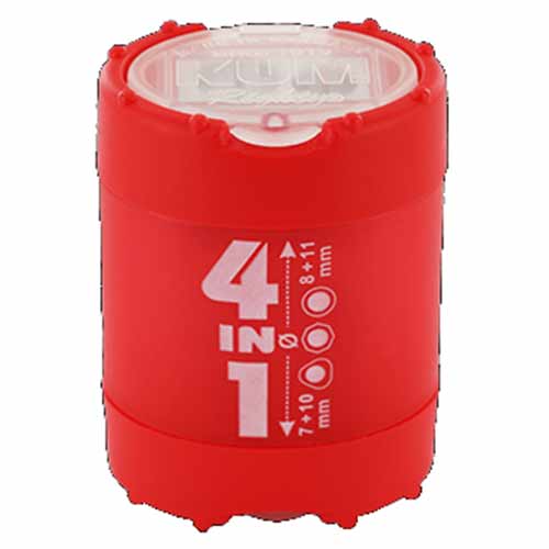KUM 4-in-1 k4 4-Hole Plastic Sharpener with Waste Container  KUM1028321