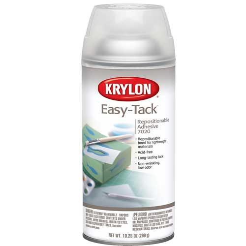 Krylon Easy-Tack Repositionable Spray Adhesive 10.5oz Can  7020