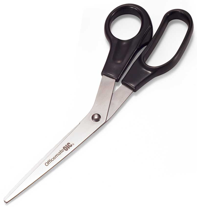 8" Bent Stainless Steel Scissors Recycled Handle