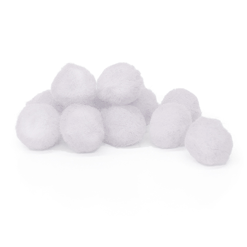 Pepperell Crafts Pom Poms 1/2" - (100 Pieces) White