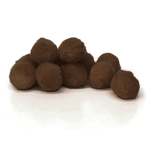 Pepperell Crafts Pom Poms 1/2" - (100 Pieces) Brown