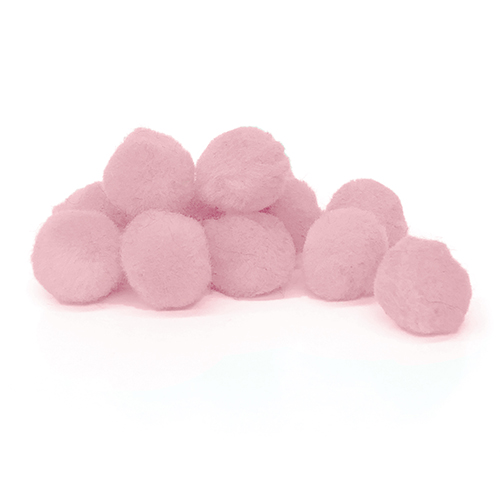 Pepperell Crafts Pom Poms 1/2" - (100 Pieces) Pink