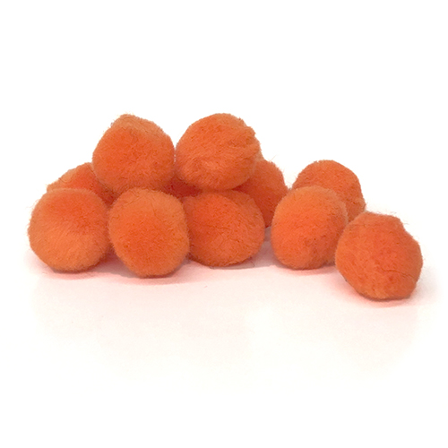Pepperell Crafts Pom Poms 1/2" - (100 Pieces) Orange