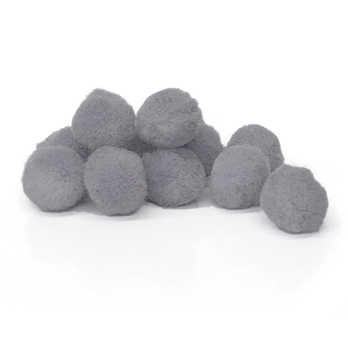 Pepperell Crafts Pom Poms 1/2" - (100 Pieces) Grey
