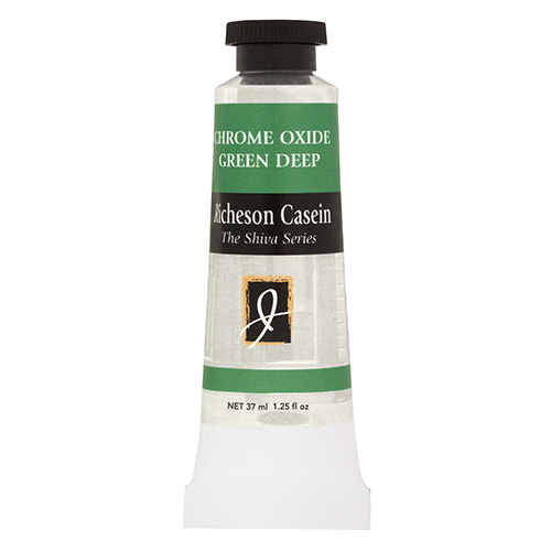 Richeson Shiva Series Casein Paint - (1.25oz/37mL) Chromium Oxide Green