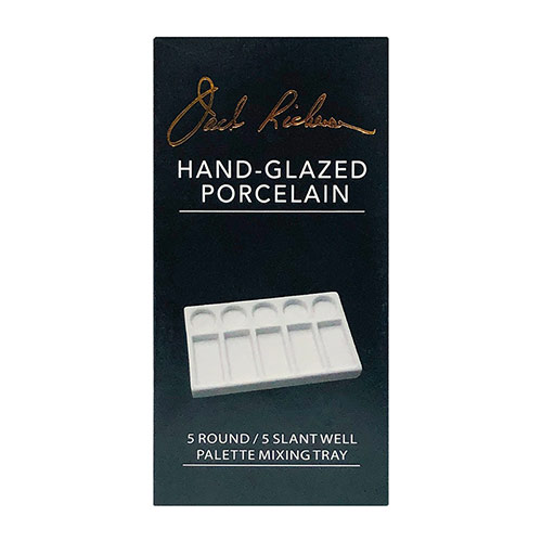 Jack Richeson Hand-Glazed Porcelain Mixing Tray - 5 Well & 5 Slant