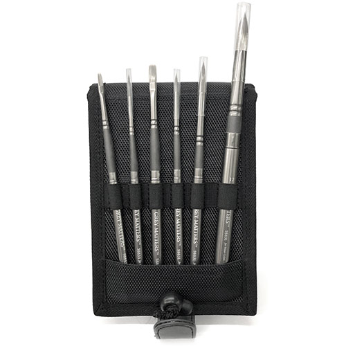 Richeson Grey Matters Pocket Brush Set - (7 Pieces) Watercolor
